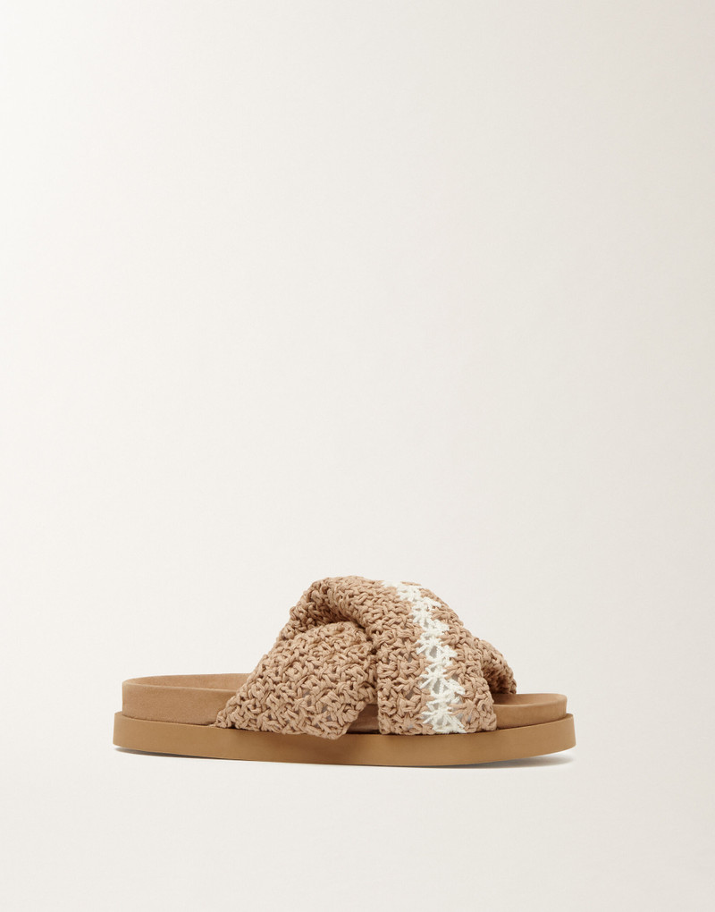 Cotton and suede platform 1