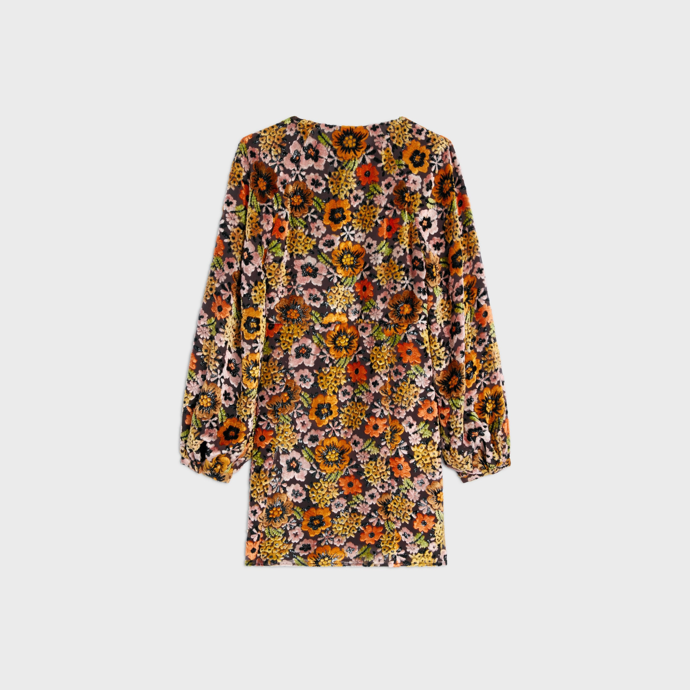 mini folk dress IN velvet jacquard - 2