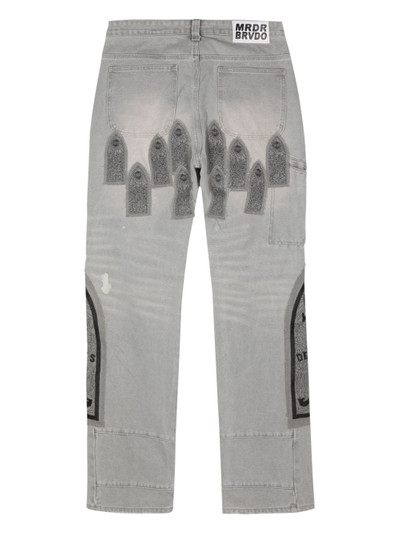 WHO DECIDES WAR distressed straight-leg jeans outlook