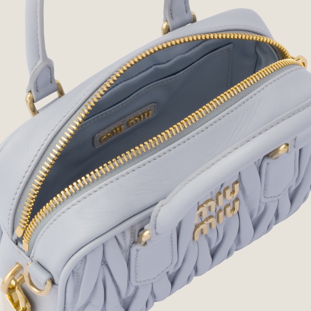 Matelassé nappa leather top-handle bag - 6