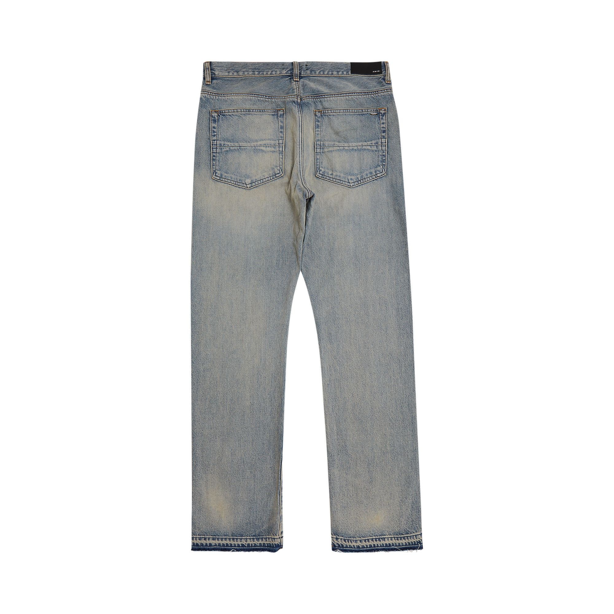 Amiri Release Hem Straight Jean 'Antique Indigo' - 2