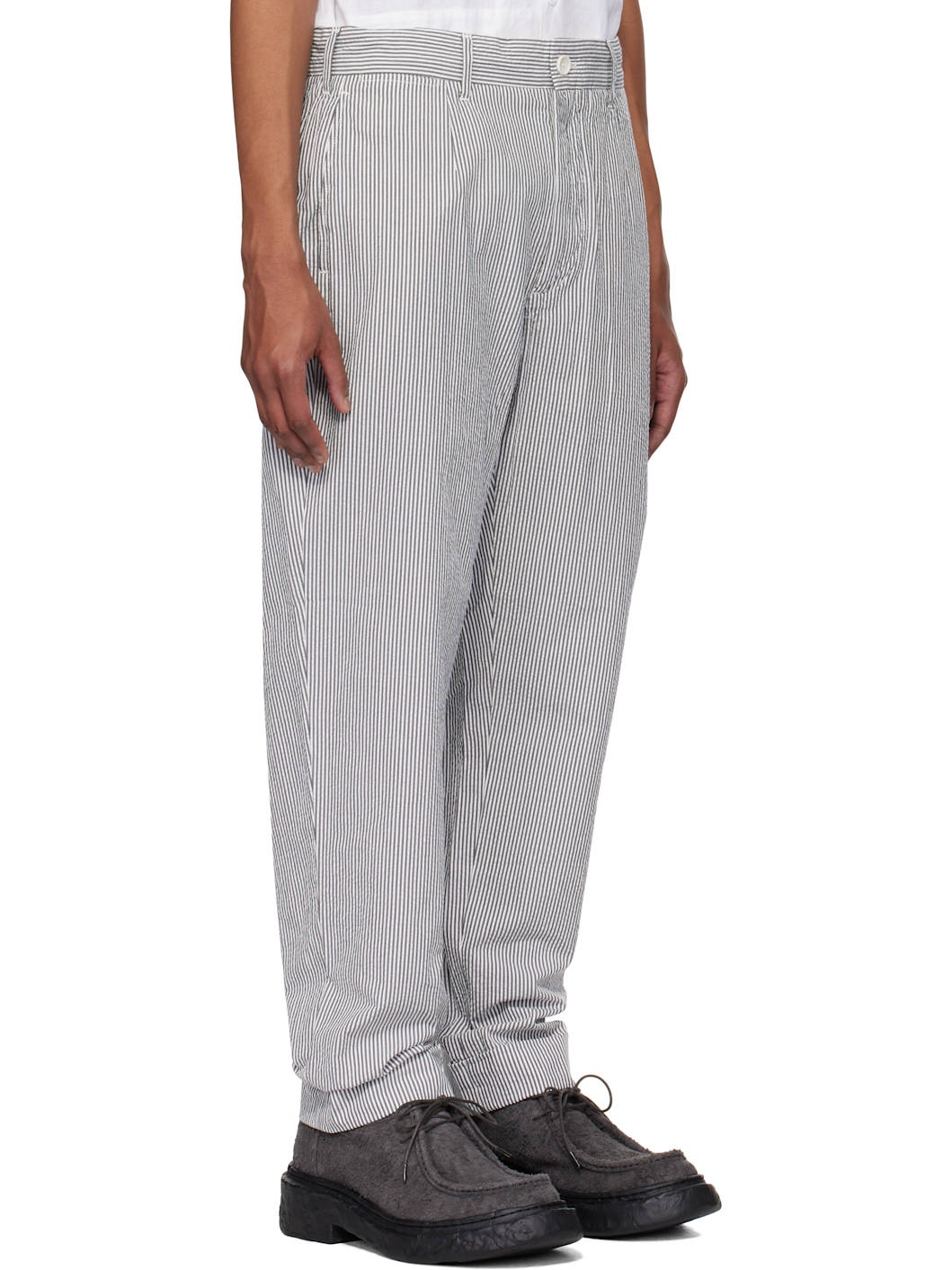 Navy & White Andover Trousers - 2
