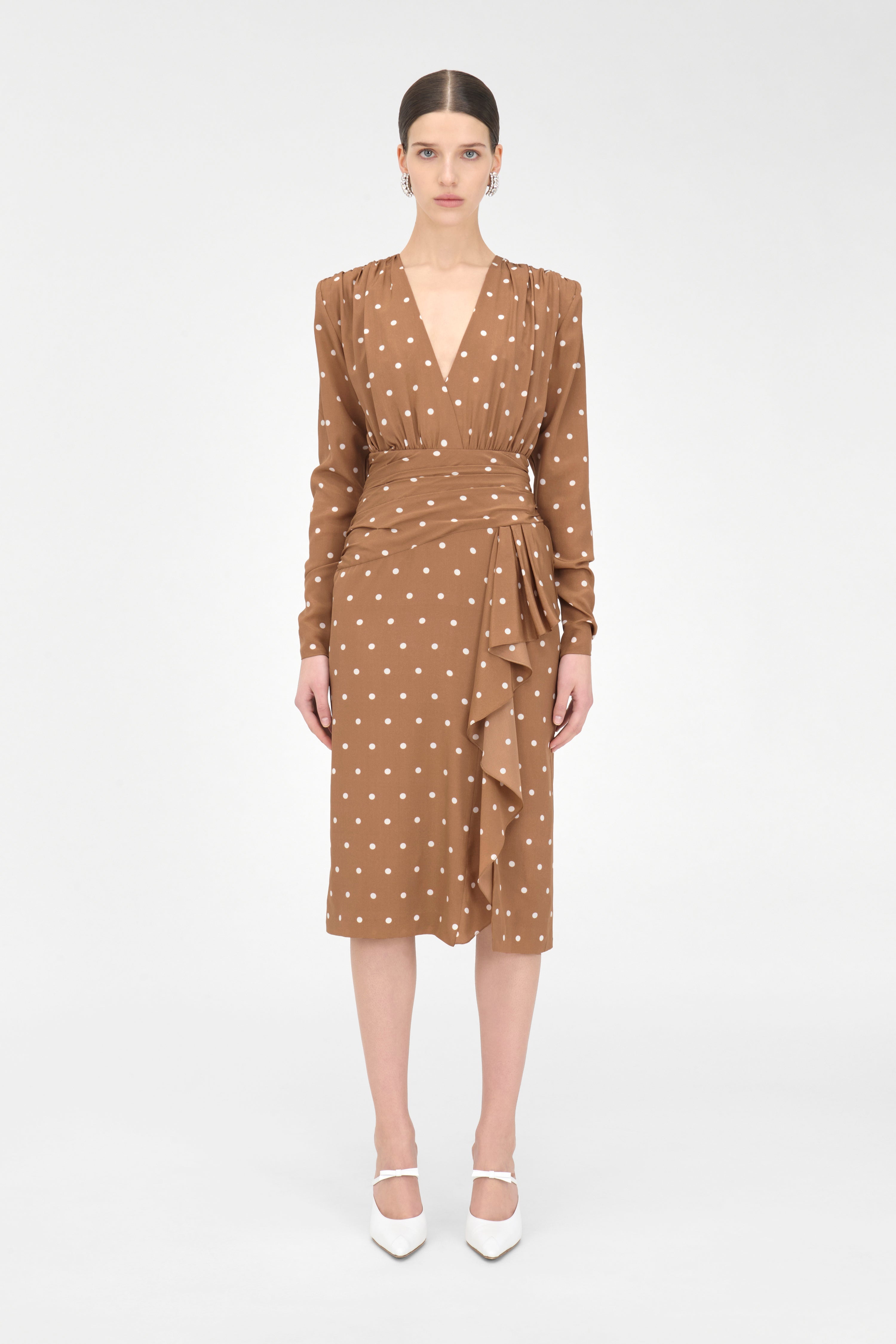 POLKA DOT DRESS WITH VOLANT - 3