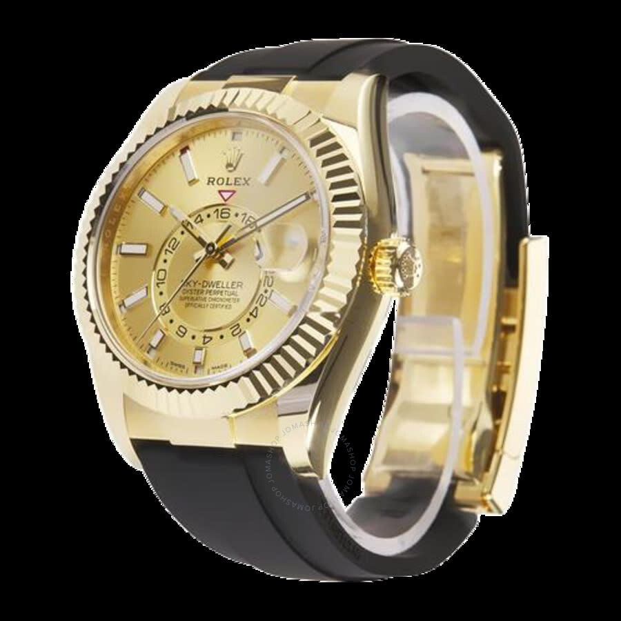 Rolex Sky-Dweller Automatic Chronometer 18 kt Yellow Gold Champagne Dial Men's Watch 326238CSR - 2