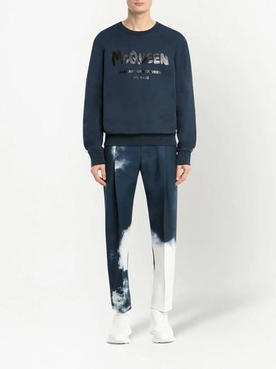 Alexander McQueen Blue Sky Pleat tailored trousers outlook