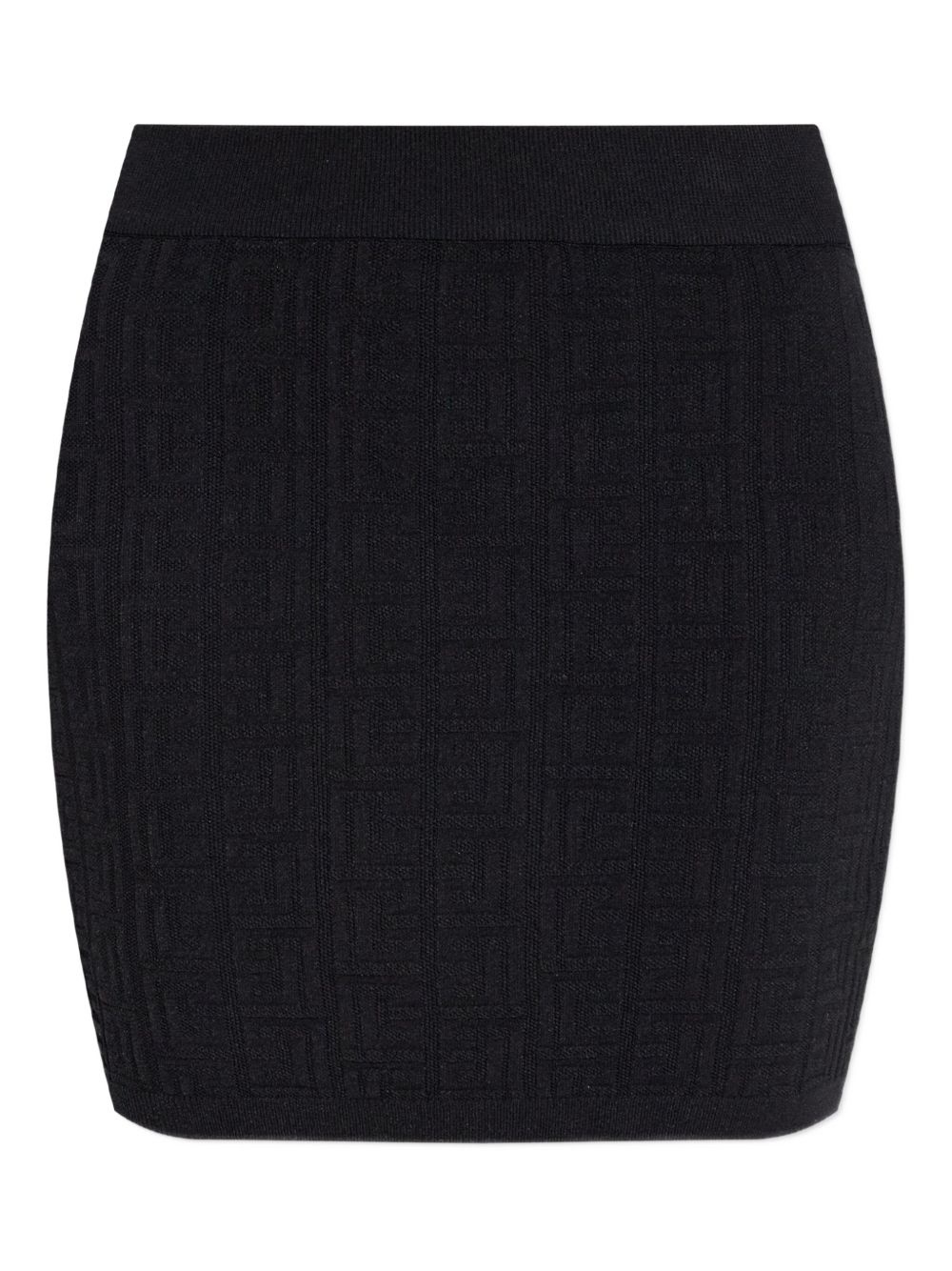 monogram-textured knit skirt - 1