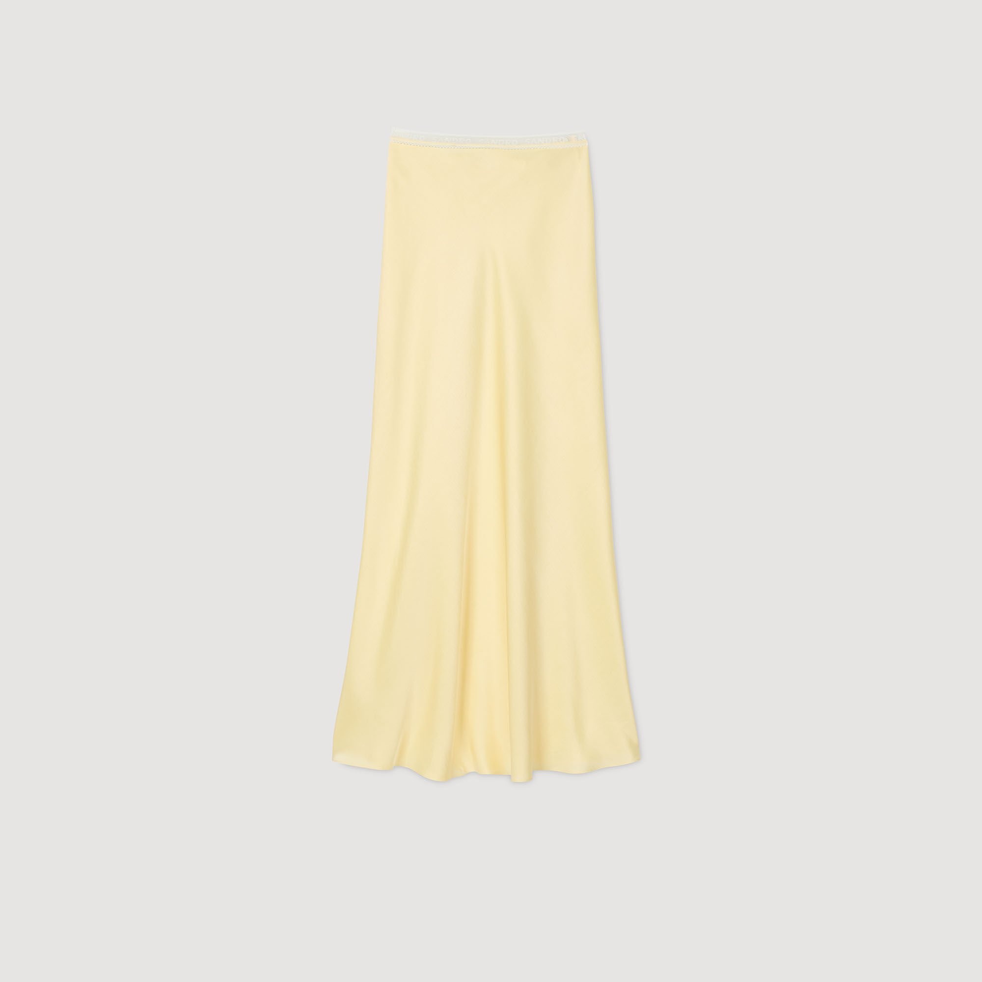 MAXI SATIN-EFFECT SKIRT - 6