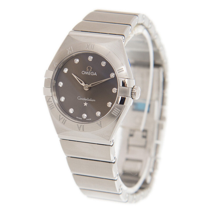 Omega Constellation Manhattan Quartz Diamond Grey Dial Ladies Watch 131.10.28.60.56.001 - 4