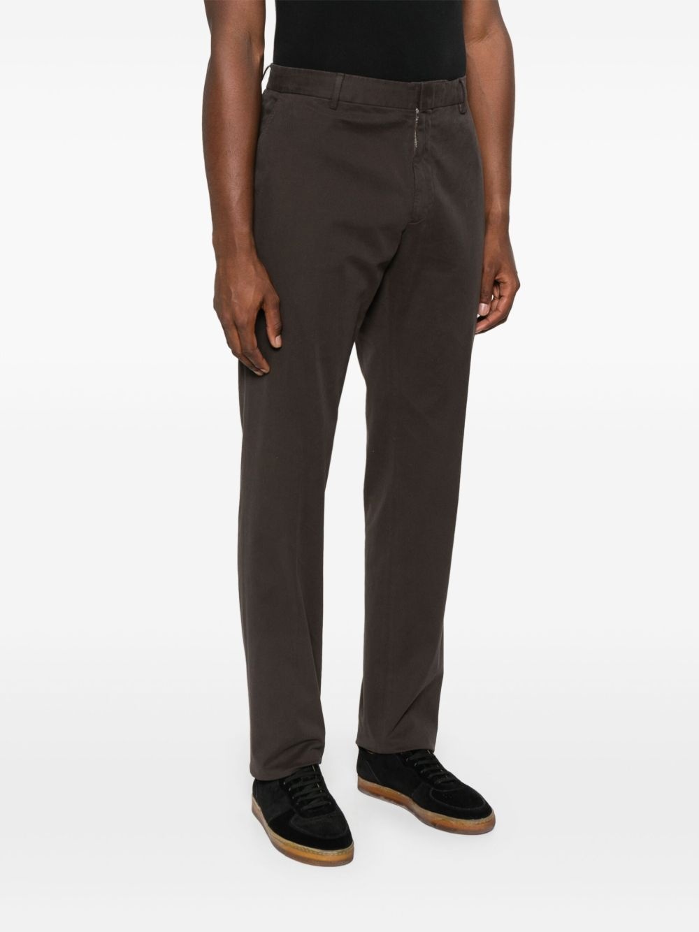 stretch-design chino trousers - 3