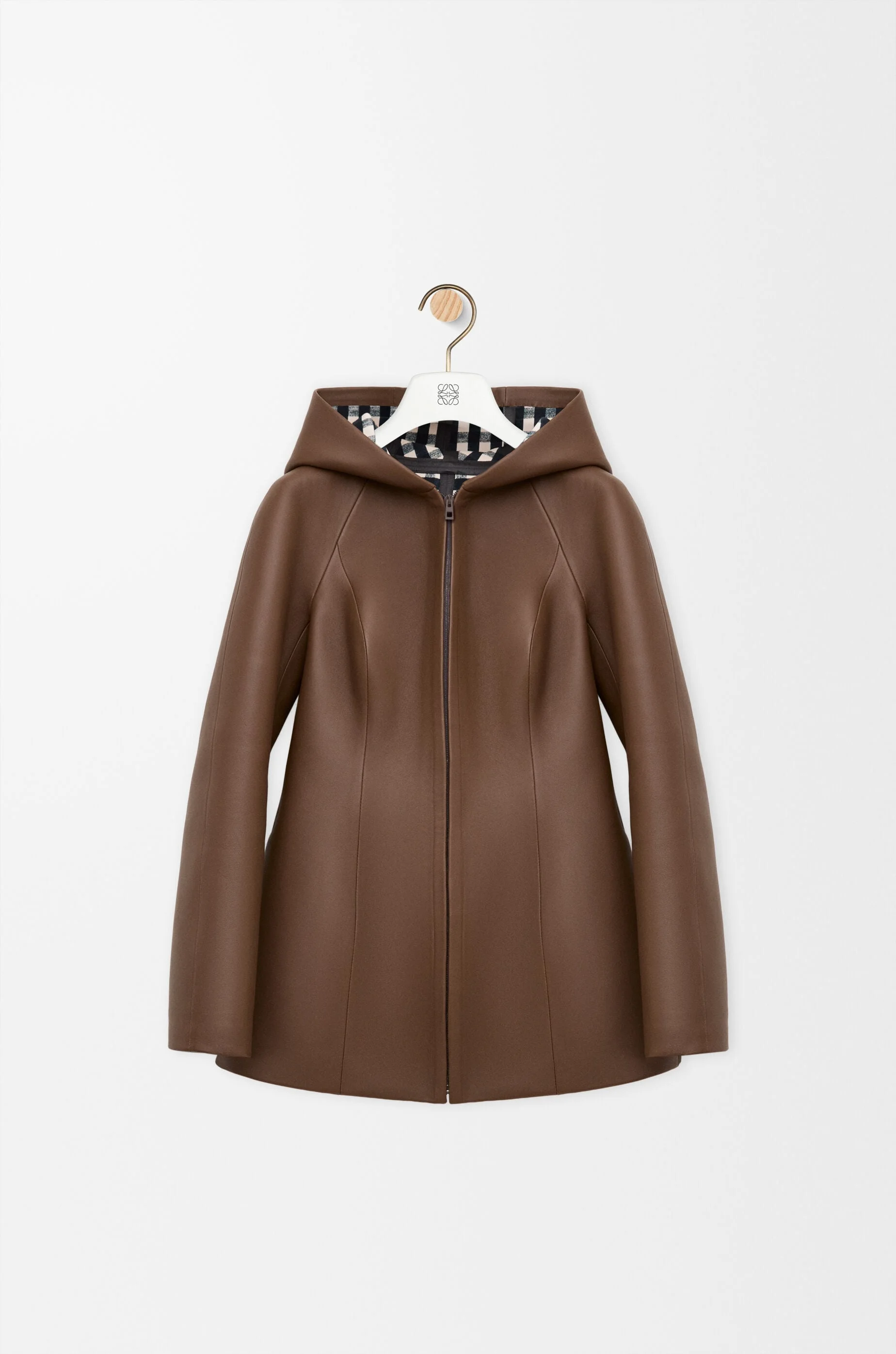 Hooded jacket in nappa lambskin - 1