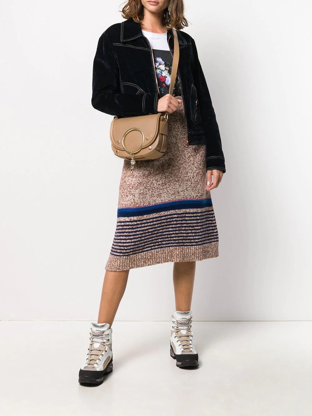 textured knit midi skirt - 2