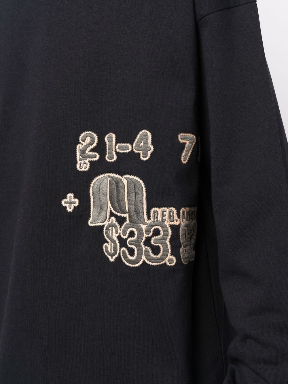 embroidered long sleeve sweatshirt - 5