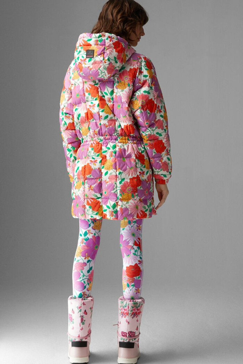 Yama Quilted coat in Violet/Pink 3