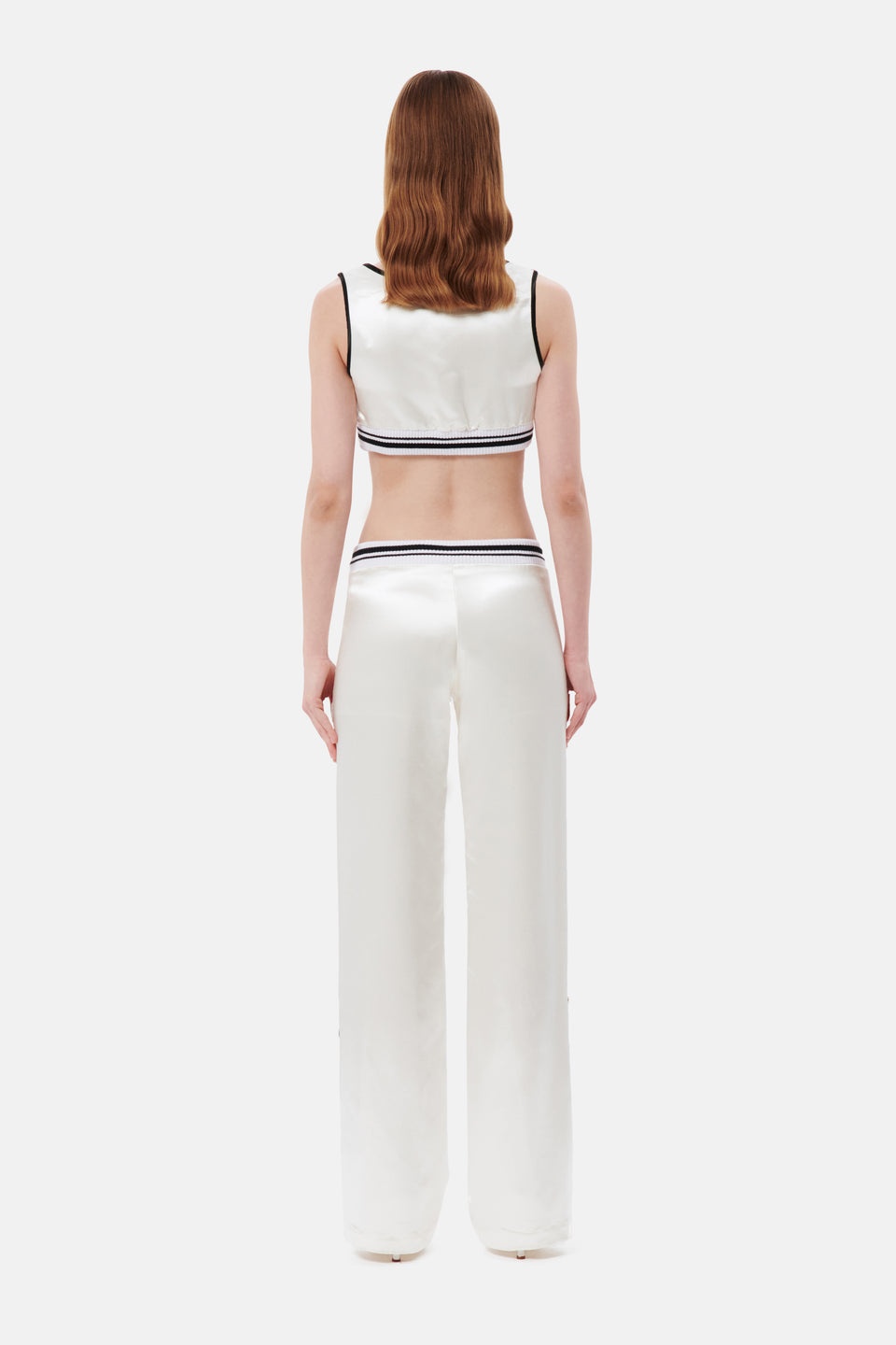 SATIN TRACK PANTS WITH BUTTONS - 5