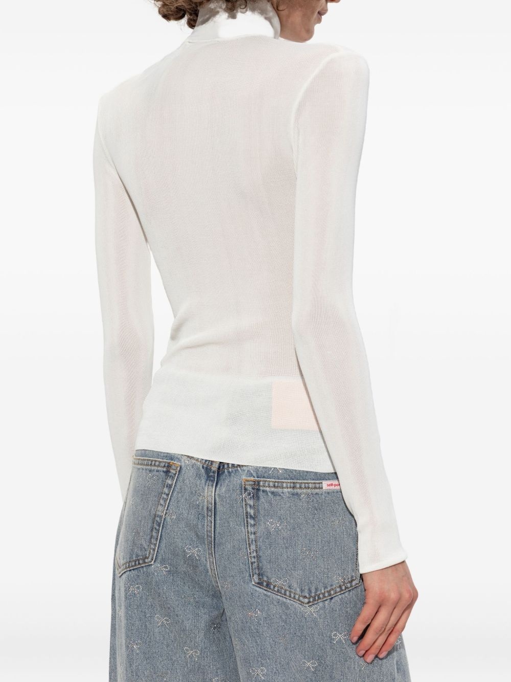 ribbed high-neck top - 4