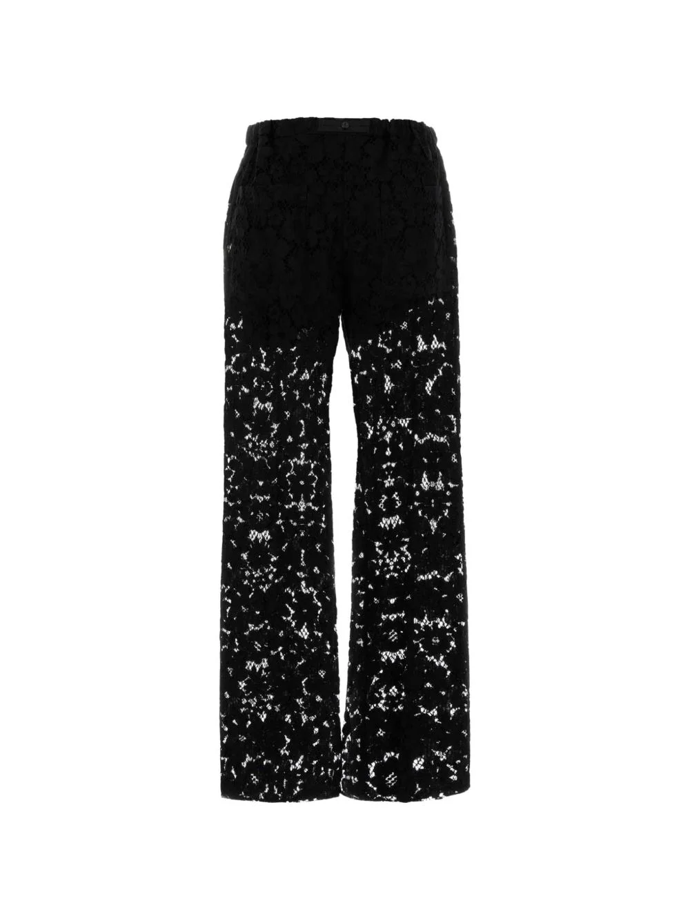 lace-detail trousers - 1