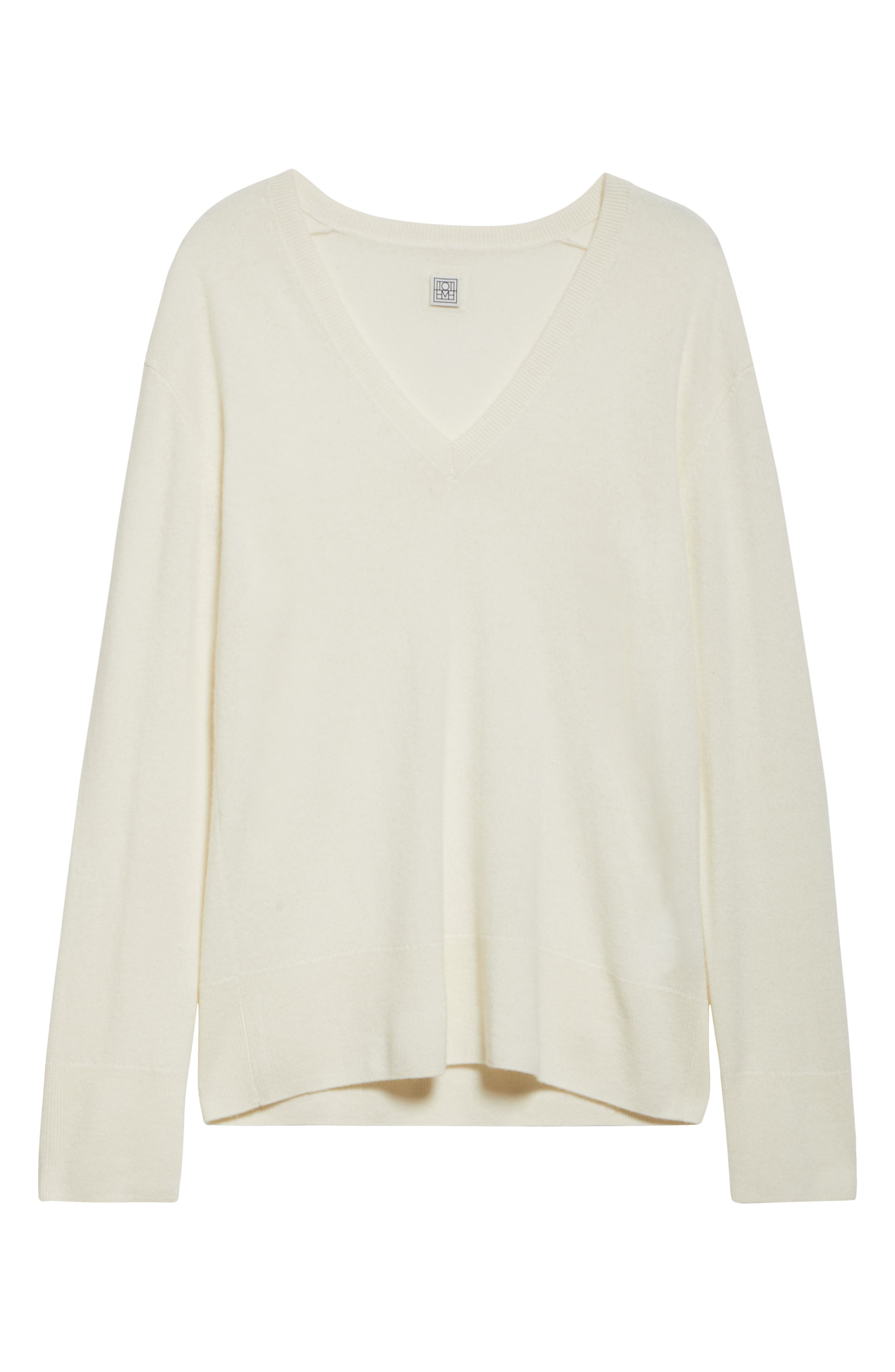TOTEME Cashmere V-Neck Sweater in Ecru at Nordstrom - 6