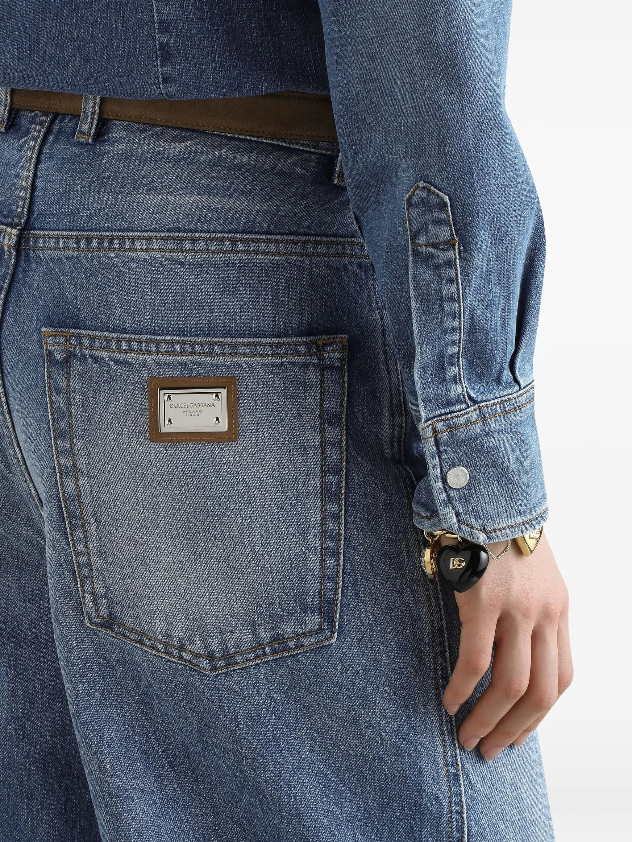 Dolce & Gabbana Logo-plaque Jeans - 4