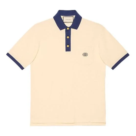 Gucci Cotton Polo With Interlocking G Patch 'White' 625323-XJCNZ-9047 - 1