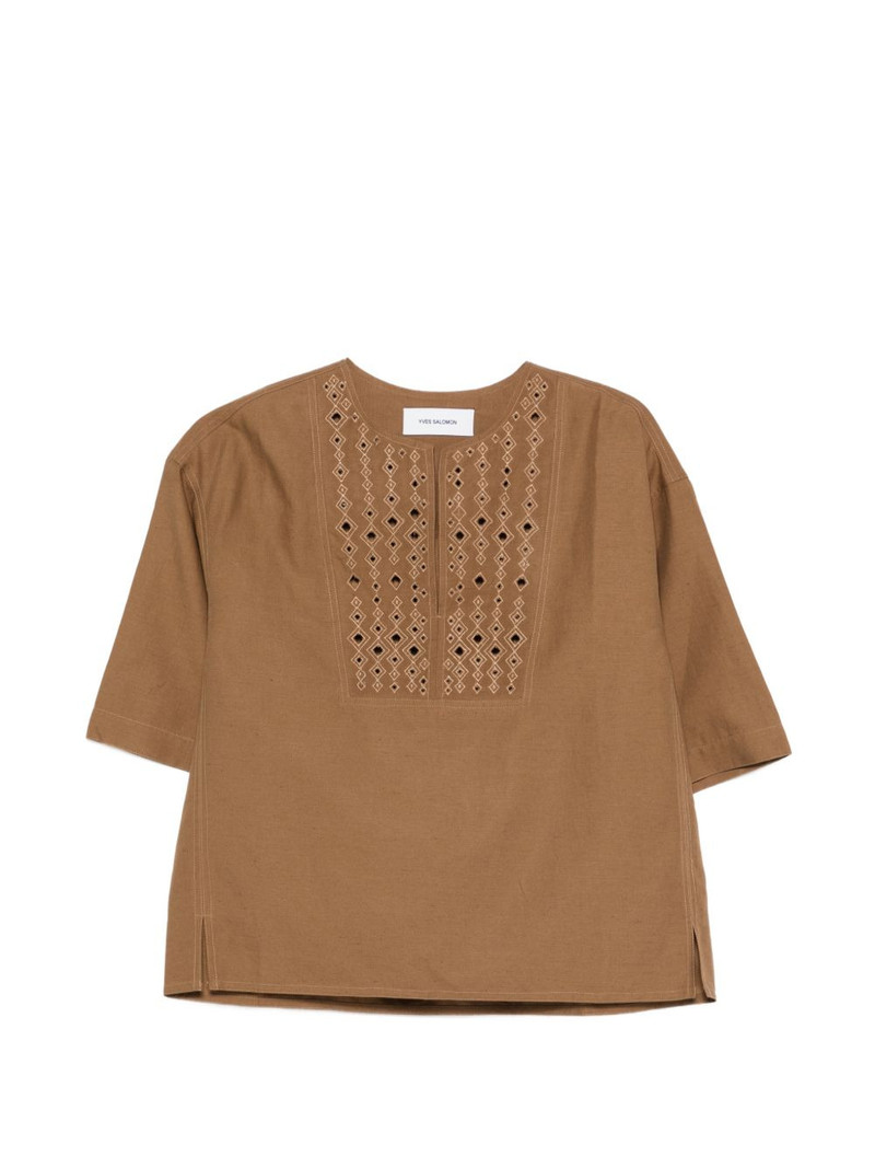 cut-out short-sleeve top 1