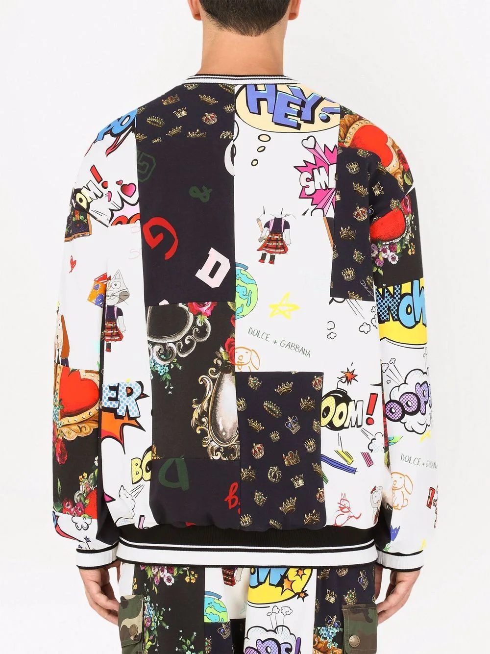 patchwork logo-print sweatshirt - 4