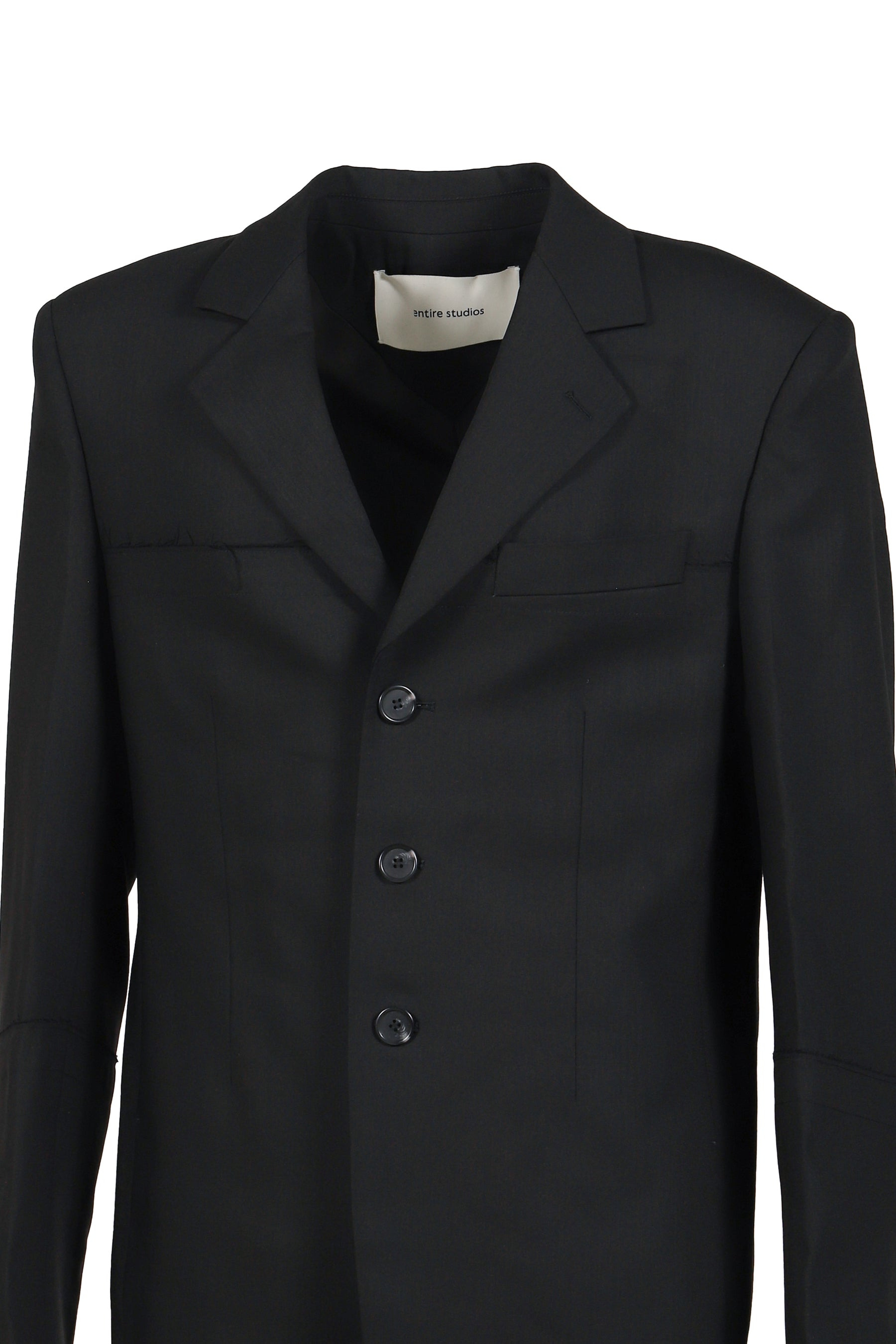 SINGLE BREASTED JACKET / BLACK - 4
