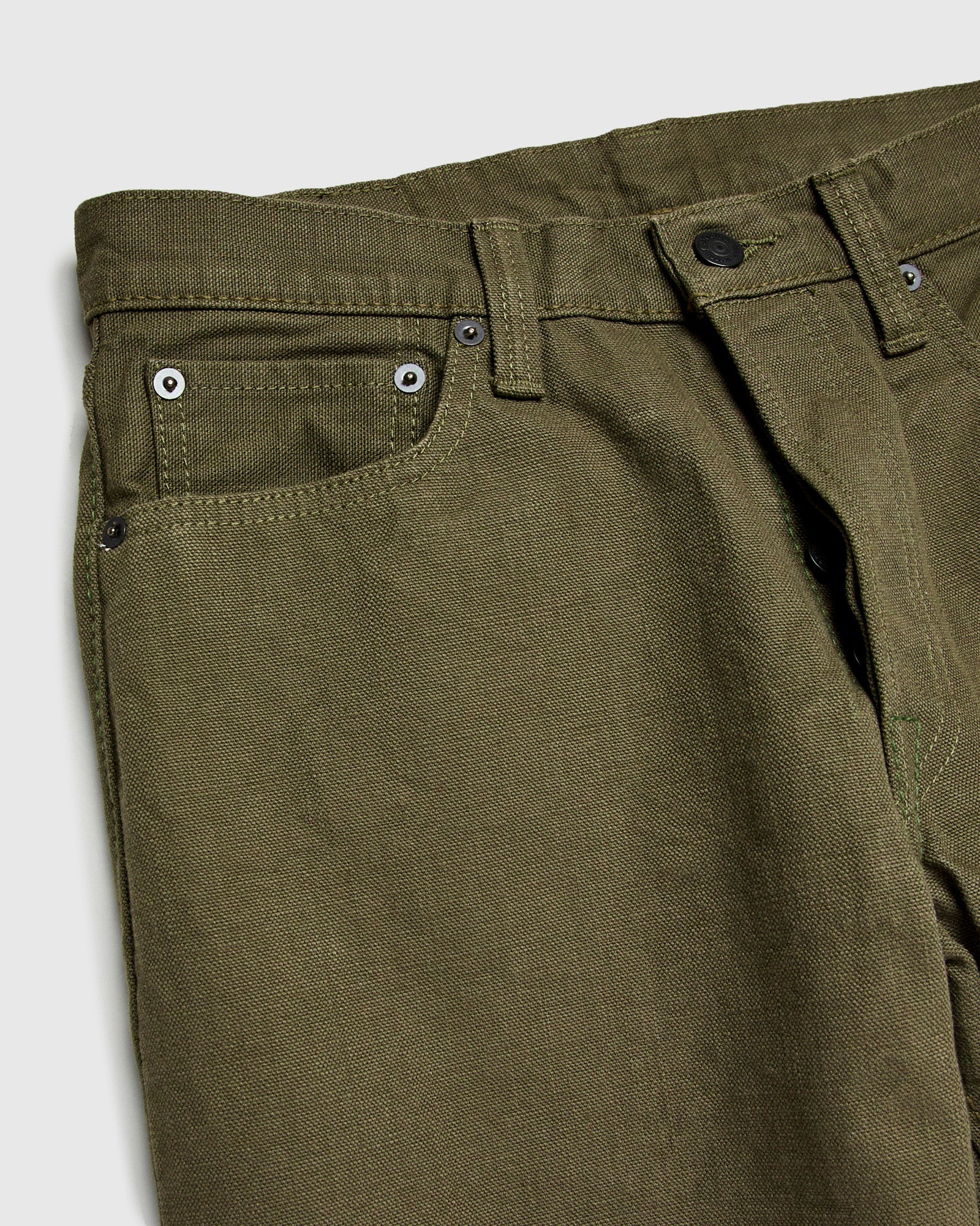 1175 "Olive" 13.5oz Duck Canvas Pants - Relaxed Tapered Fit - 5