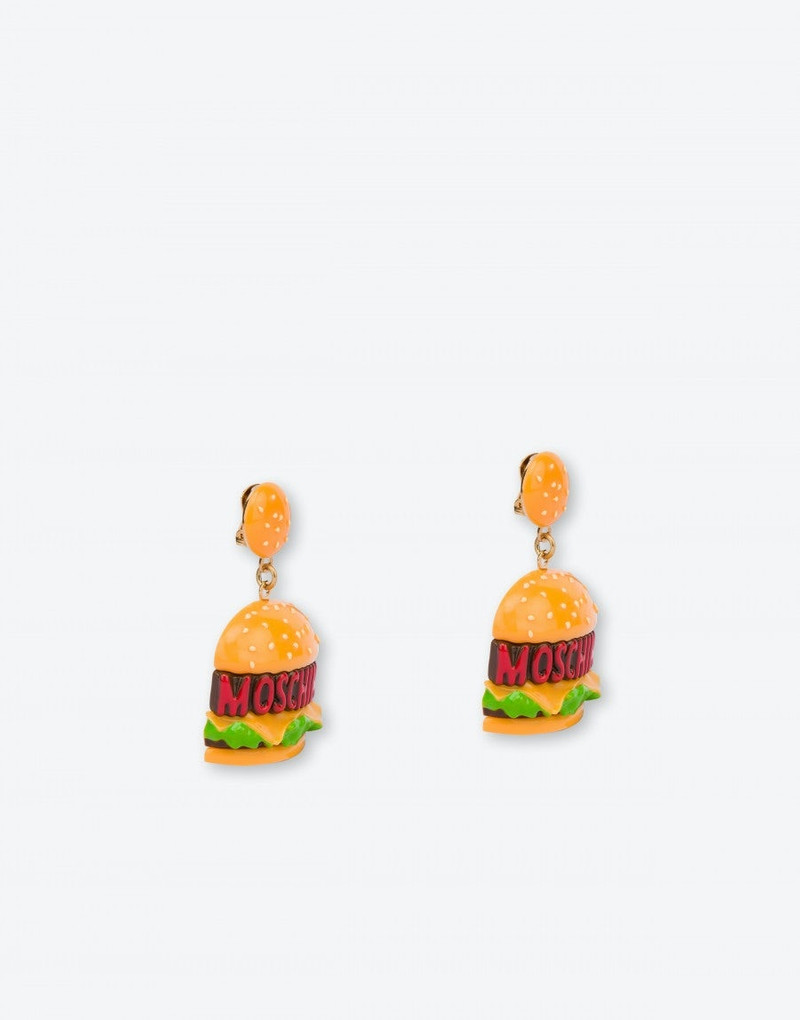 Moschino MOSCHINO HAMBURGER EARRINGS outlook