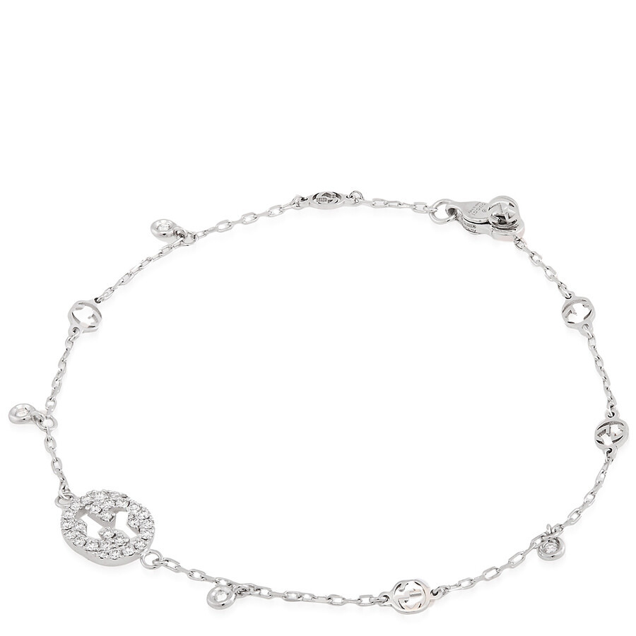 Gucci Interlocking G Diamond Bracelet In Wg, - 3