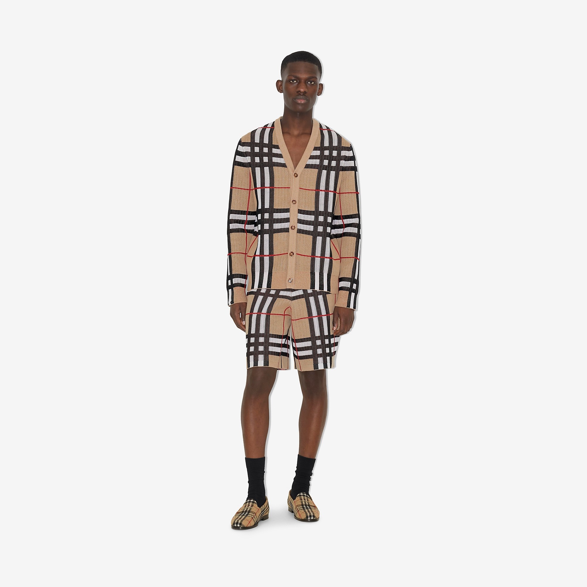 Check Technical Cotton Cardigan - 2