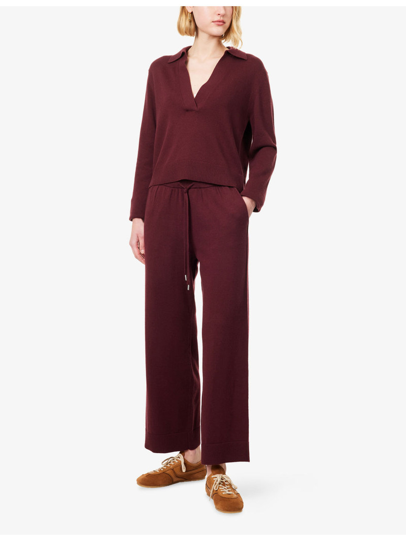 SIMKHAI Travel Drawstring Cotton And Cashmere Trousers outlook