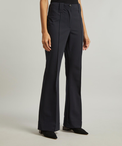 GANNI Stretch Stripe Bootcut Trousers outlook