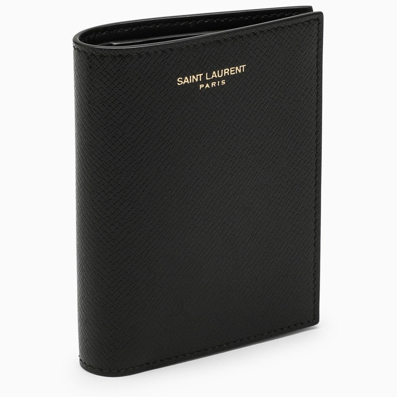 Saint Laurent Black Leather Vertical Wallet Men - 1