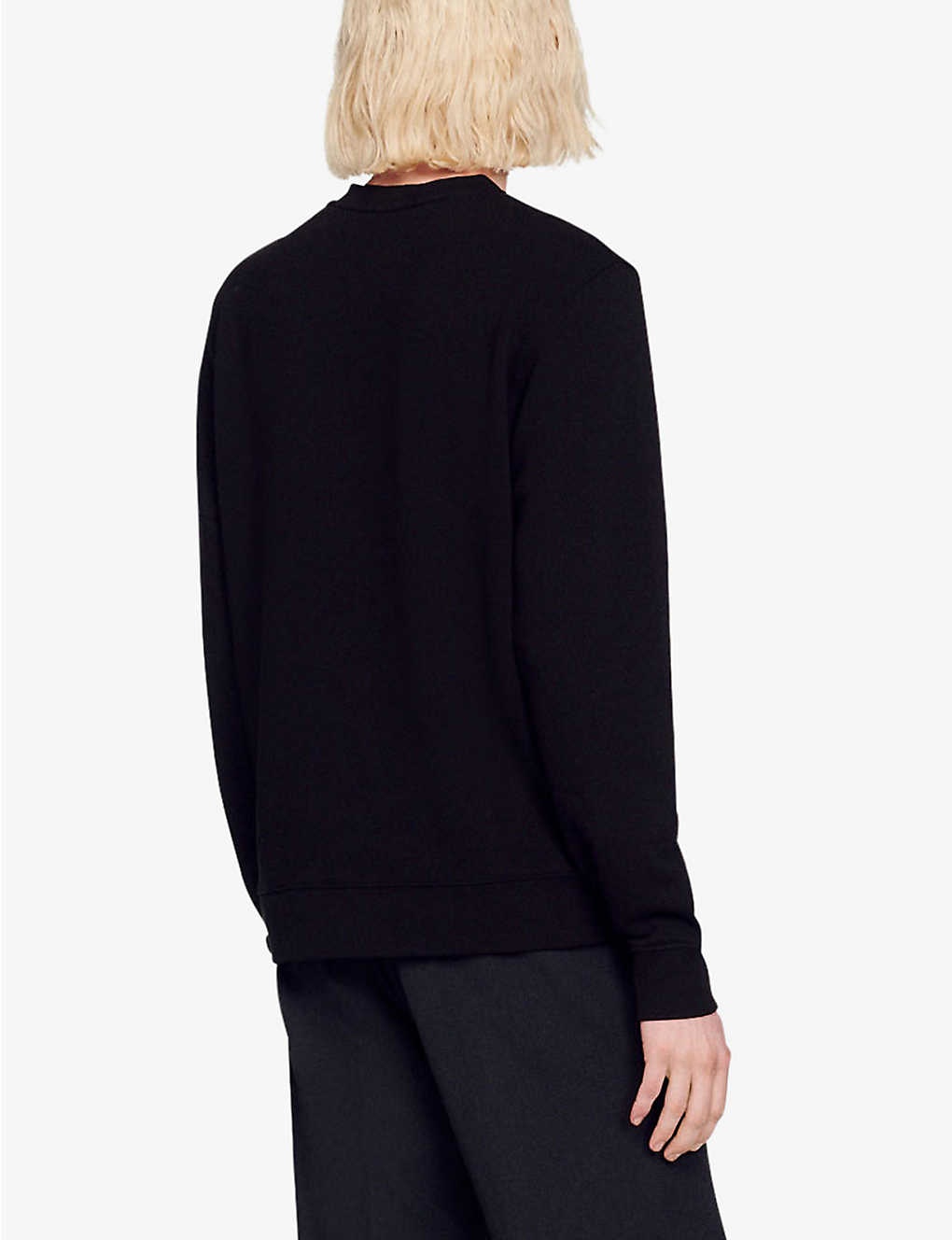 Cross logo-embroidered crewneck cotton-jersey sweatshirt - 4