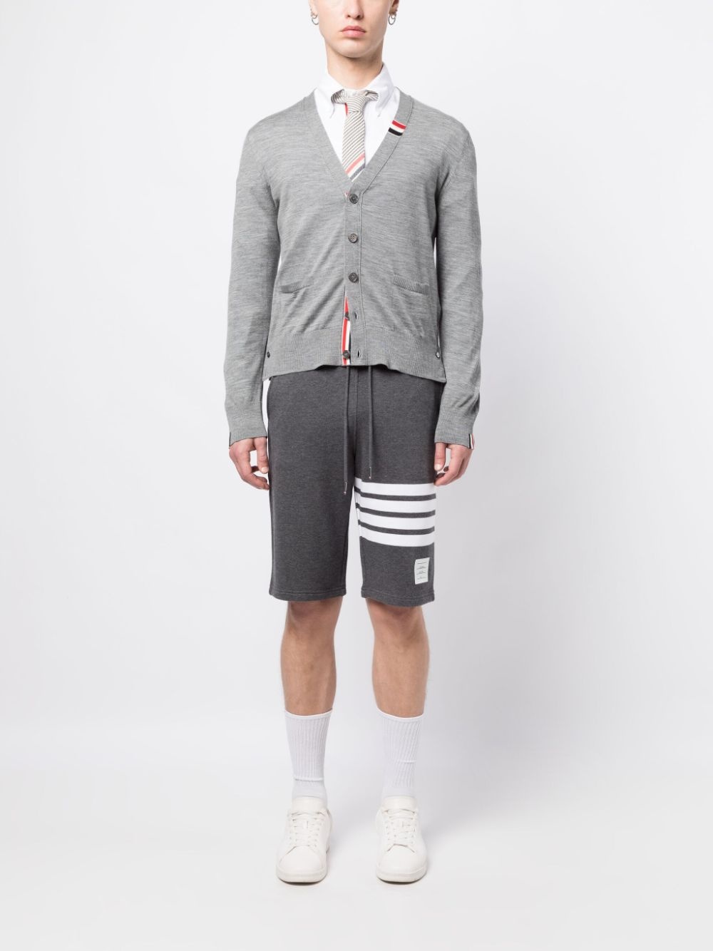 4-Bar cotton track shorts - 2