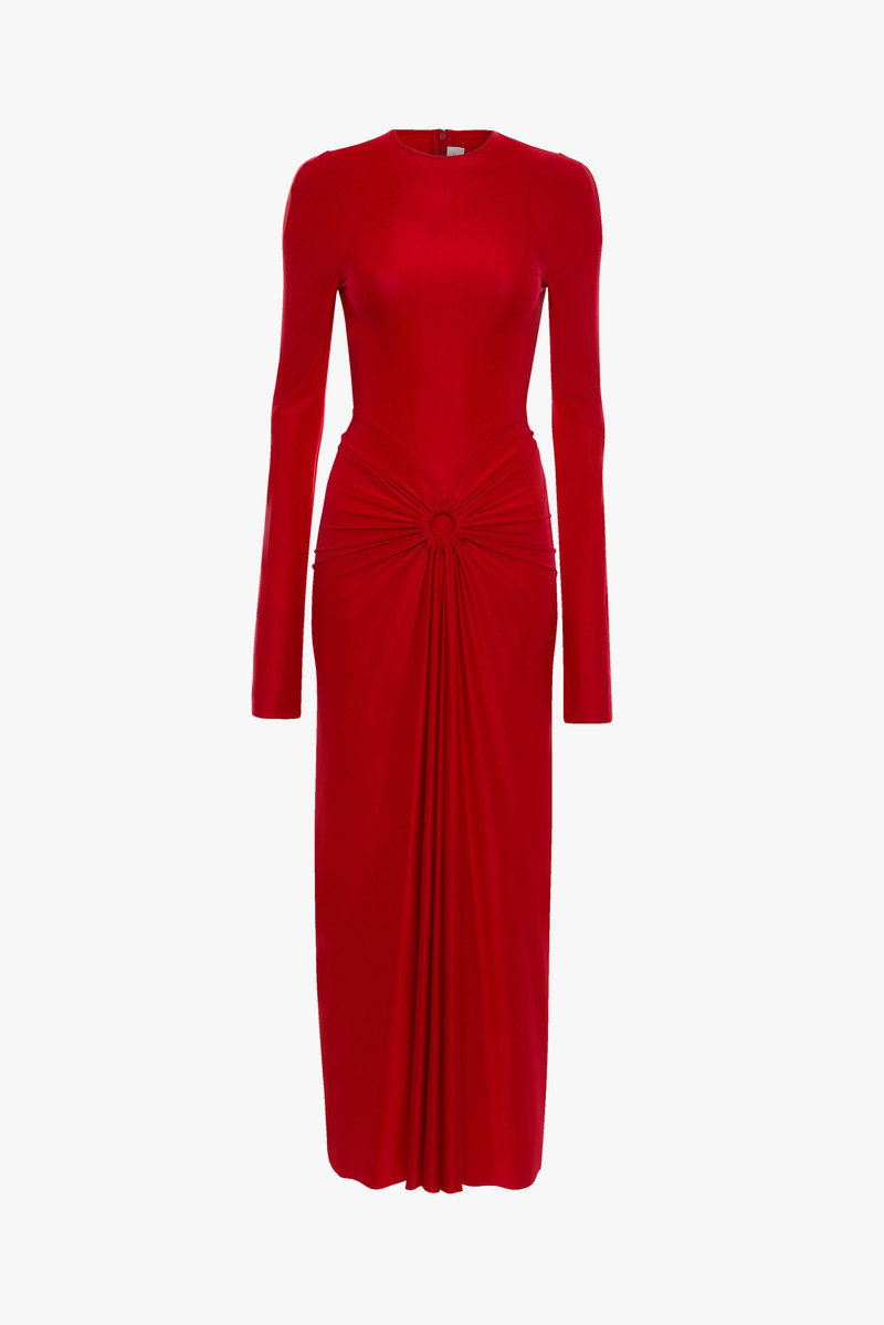Frances Midi Dress In Cardinal Red 1