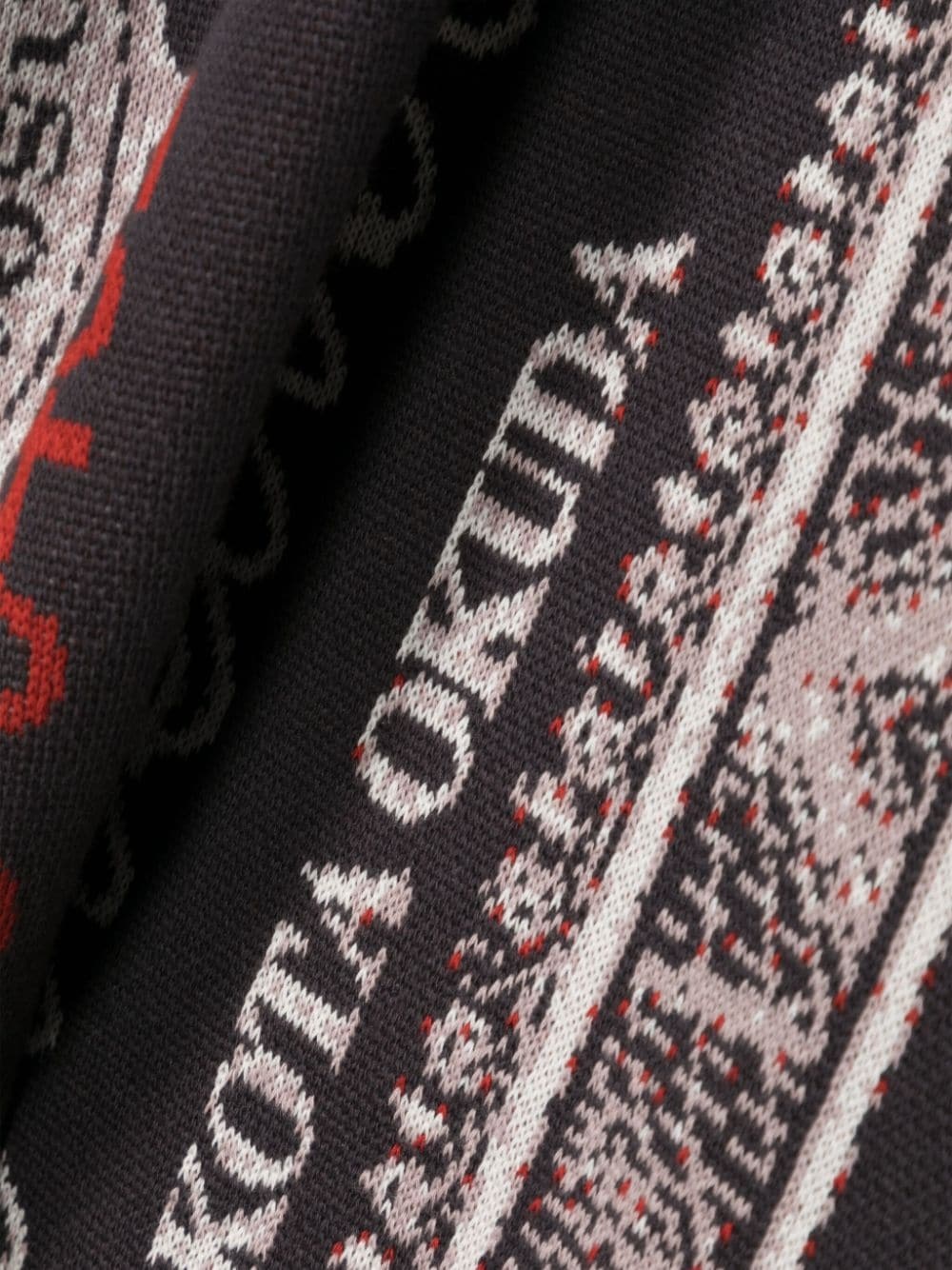 patterned intarsia-knit scarf - 3
