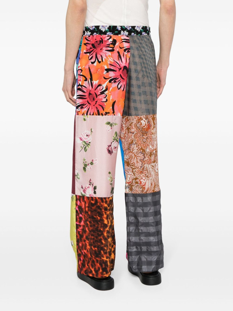 Regenerated colour-block silk trousers 5