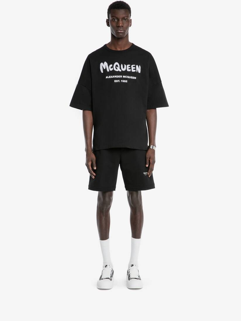 Mcqueen Graffiti T-shirt in Black/white - 2