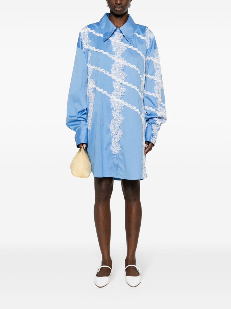 VIKTOR & ROLF lace-appliqué cotton shirt dress outlook