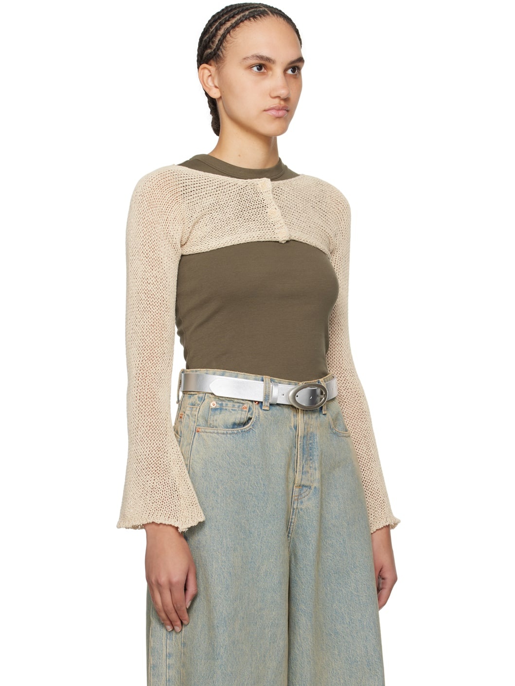 SSENSE Exclusive Beige Bolero Cardigan - 2