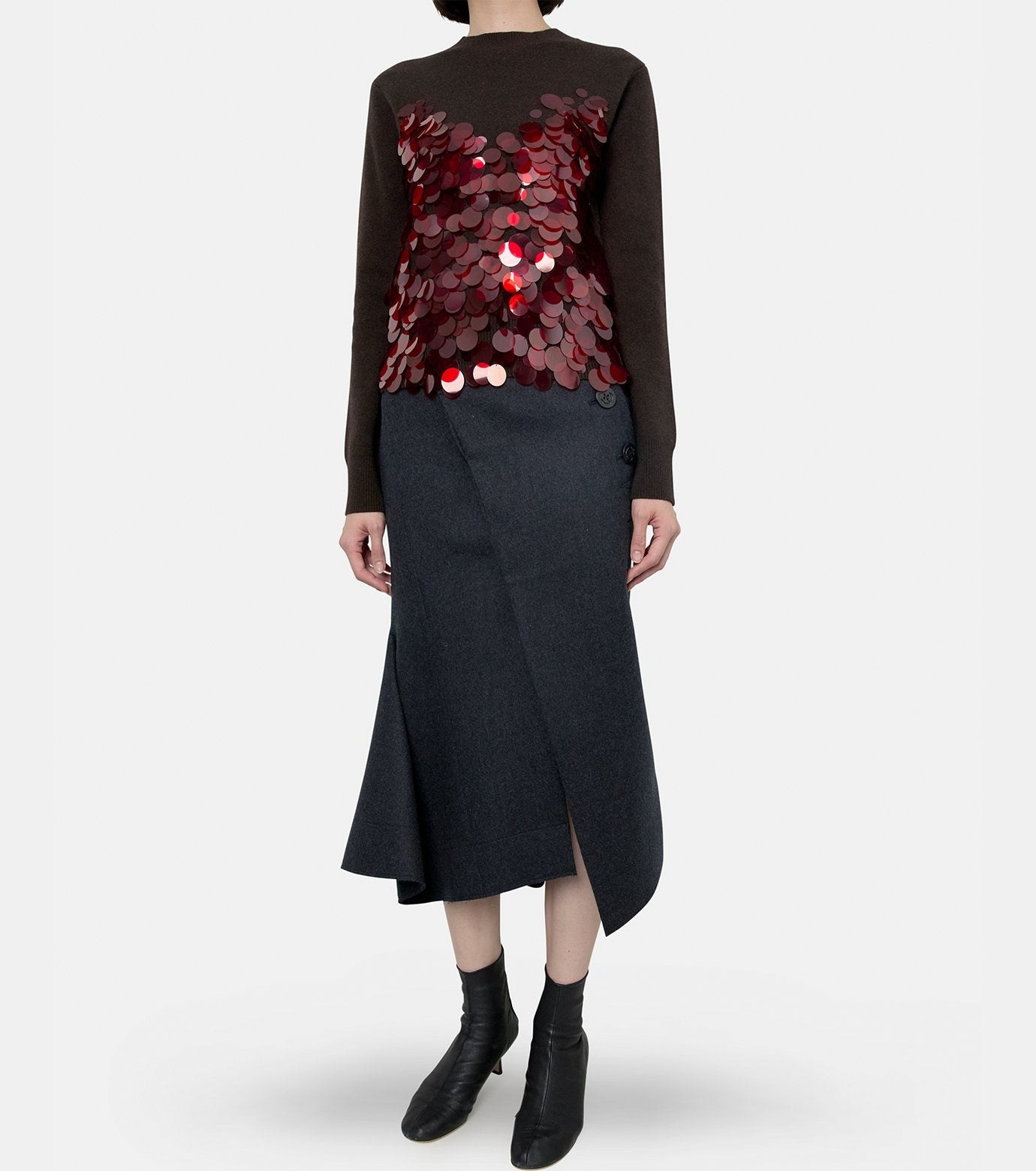 Sequin Embroidery x Wool Knit PO - 4