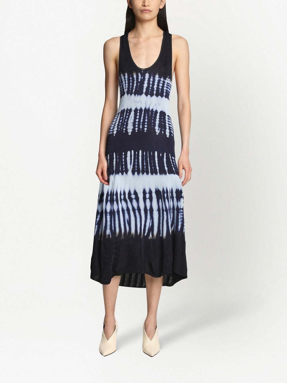 tie-dye print midi dress - 2