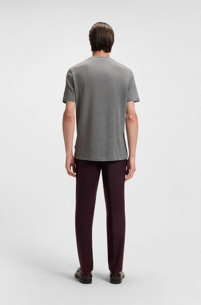 HERRINGBONE-STRUCTURE T-SHIRT IN COTTON 5