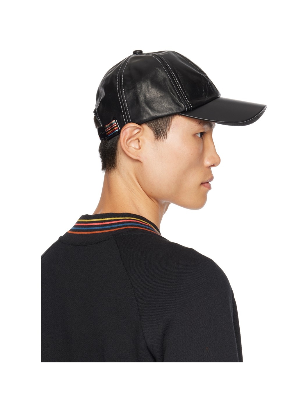 Black Leather Cap - 3