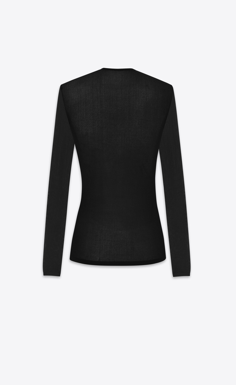 SAINT LAURENT scoop-neck sweater in knit outlook
