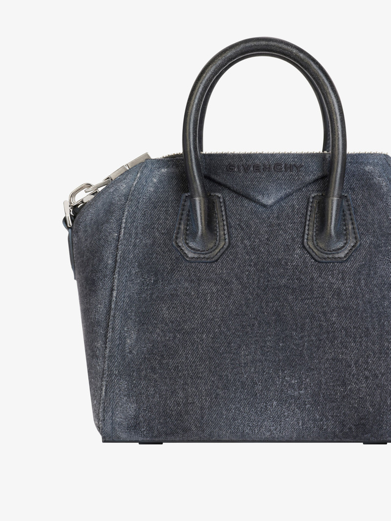 MINI ANTIGONA BAG IN WASHED DENIM 6