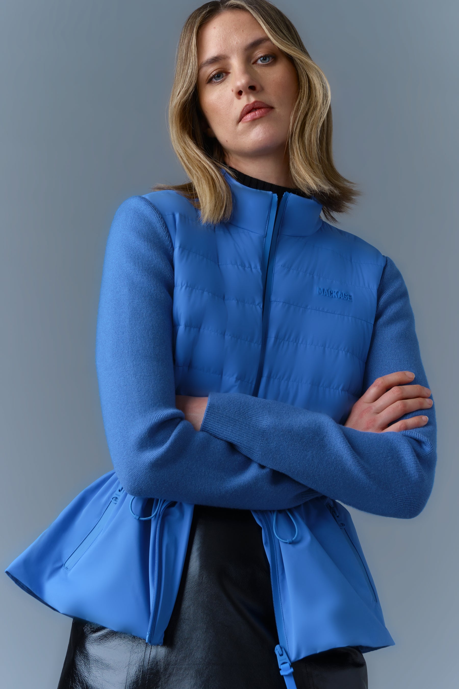 LAIKA Hybrid Down Jacket with Peplum - 2