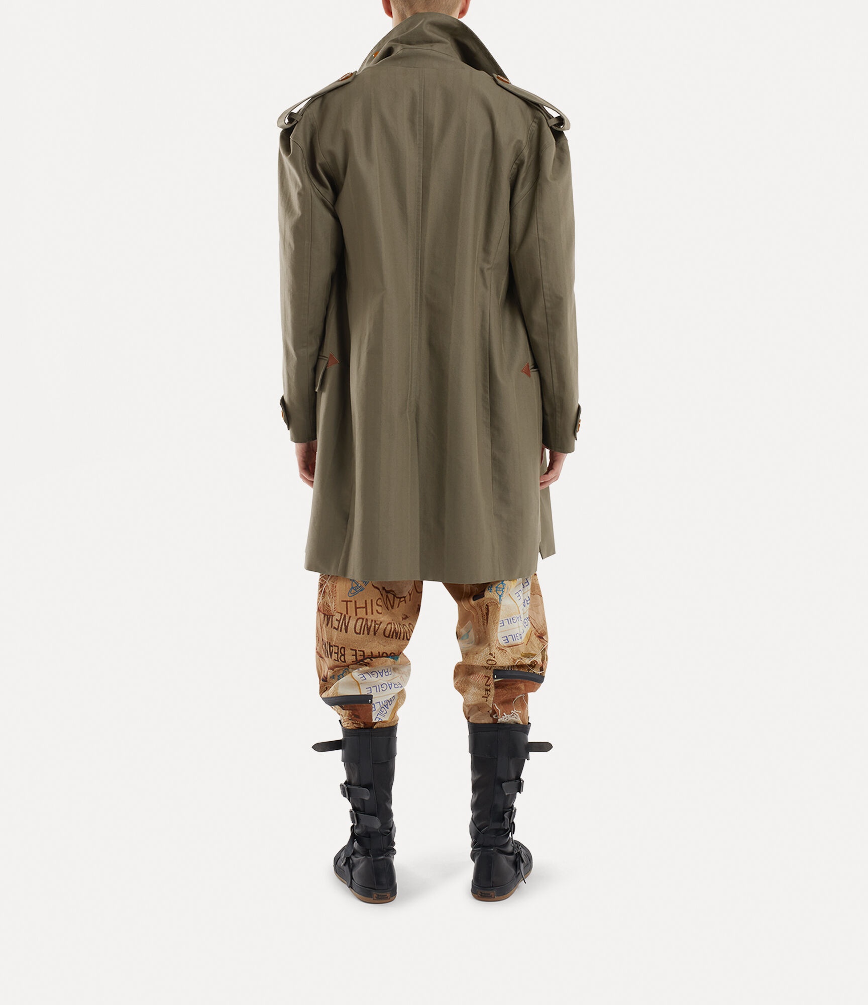 STRIPPED TRENCH COAT - 5