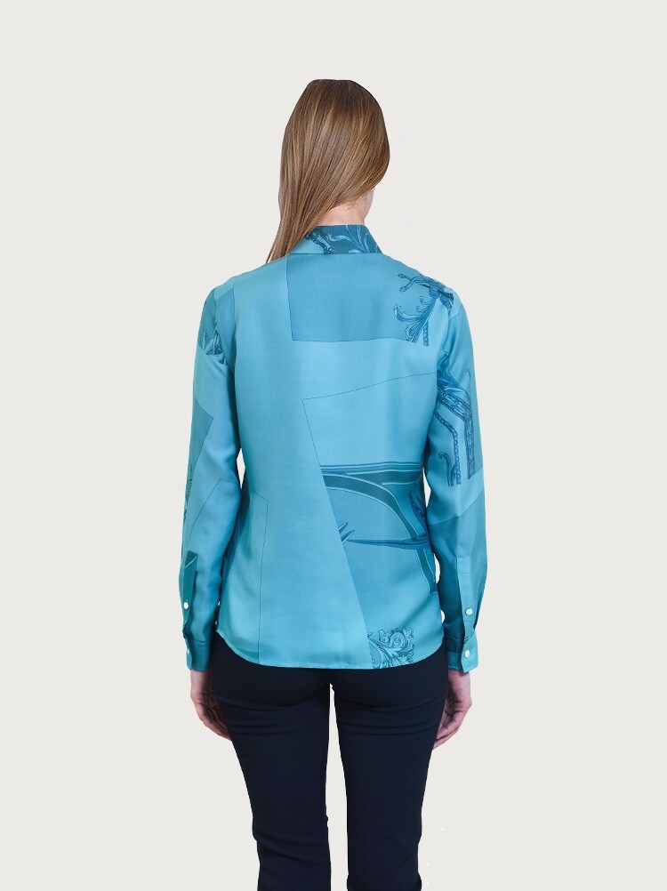 HERITAGE PRINT SILK SHIRT - 4
